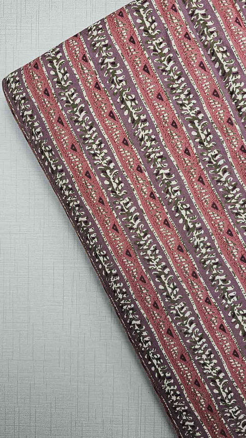 Vibrant pink and green striped fabric