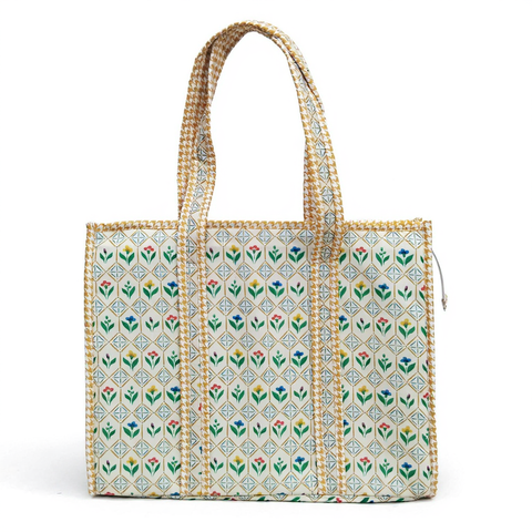 GOLDEN BLOSSOM MOSAIC SMALL TOTE BAG