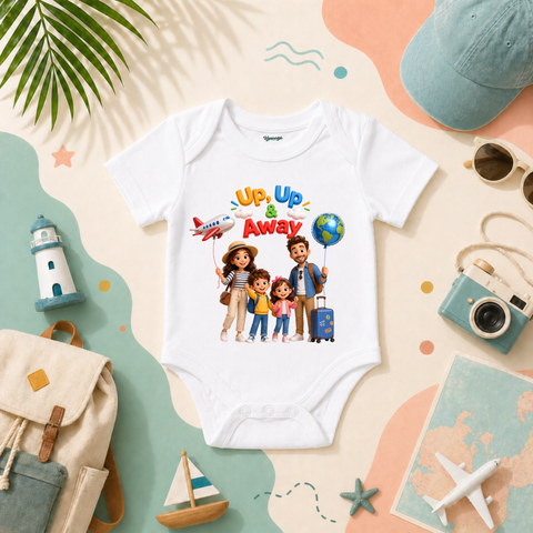 Air Travel Theme Up Up And Away Family Vacation Journey Fun Graphic T Shirt
