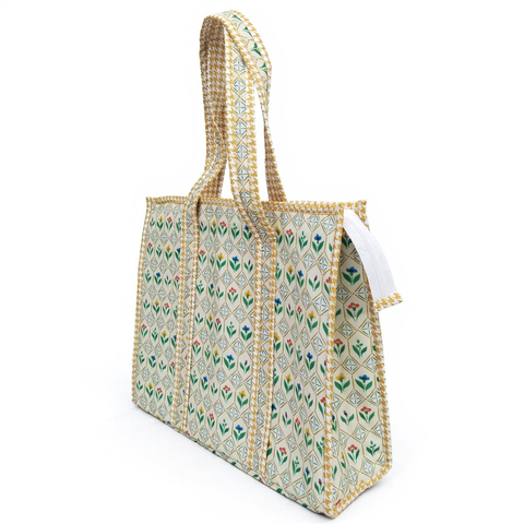 GOLDEN BLOSSOM MOSAIC SMALL TOTE BAG