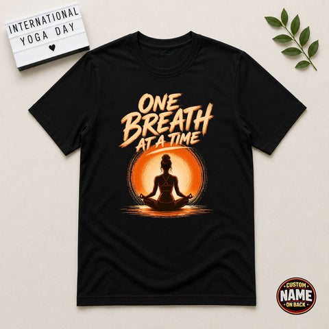 One Breath at a Time Girl Printed Tshirt