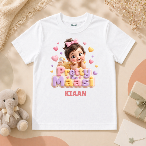 Adorable Baby Girl Outfit Featuring Pretty Like Maasi Message With Cute Hearts
