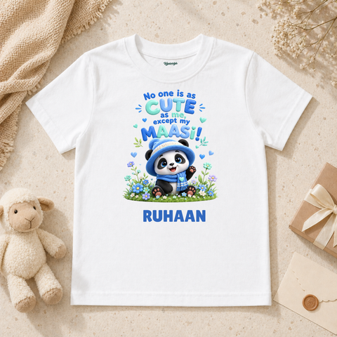 Delightful Kids Celebrating Cute Baby With Panda And Loving Maasi