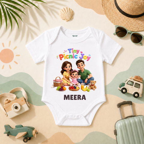 Outdoor Picnic Theme Tiny Picnic Joy Family Day Fun Custom Name T Shirt