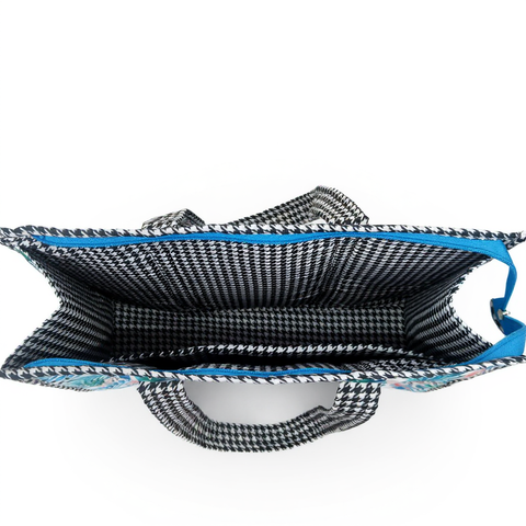 TROPICAL TEAL JAM PRINT SMALL TOTE BAG