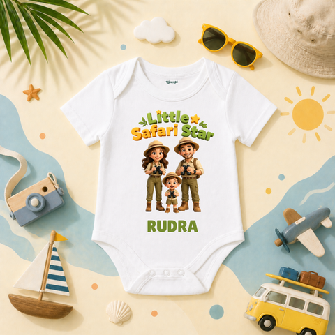 Safari Adventure Theme Little Safari Star Family Travel Jungle Trip Custom Name T Shirt