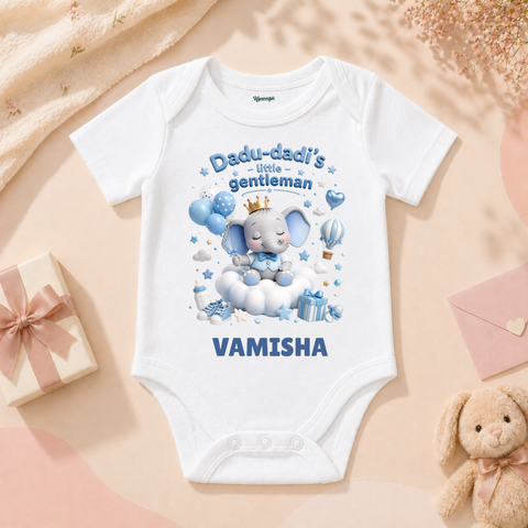 Dadu Dadi’s Little Gentleman Elephant Crown Royal Baby Celebration