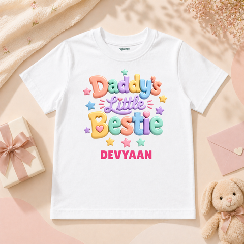 Daddy’s Little Bestie Colorful Cute Kids