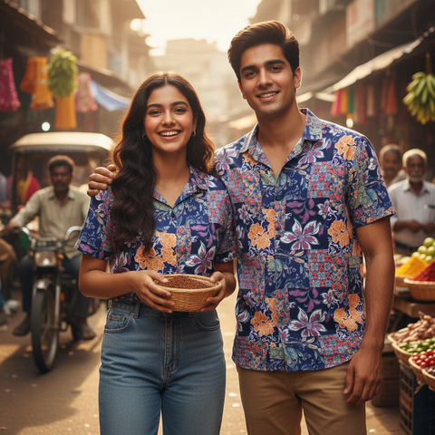 MULTI COLOUR FLORAL PRINTED SHIRT