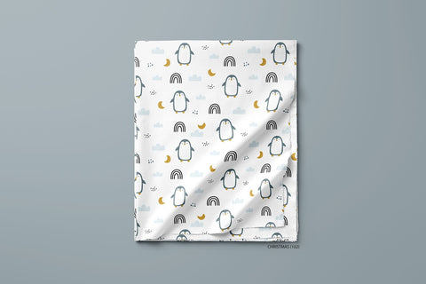 Penguin with cloud & moon