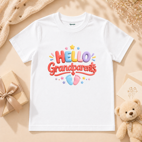 Sweet Pregnancy Announcement Outfit Saying Hello Grandparents With Love