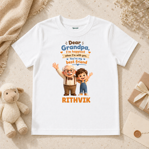 Dear Grandpa My Best Friend Cute Grandfather And Grandchild Baby