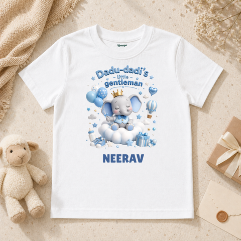 Dadu Dadi’s Little Gentleman Elephant Crown Royal Baby Celebration