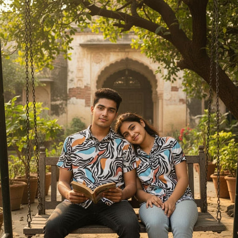 LIGHT COLOUR ZEBRA PRINTED SHIRT