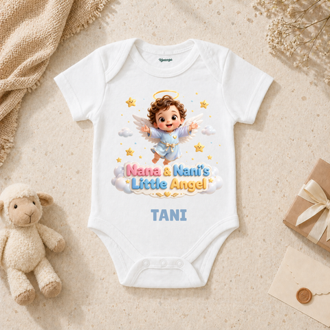 Nana And Nani Little Angel Cute Baby Halo Wings Love Family Blessing