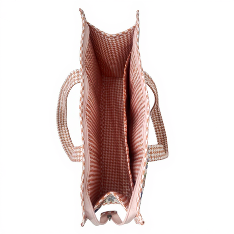 TERRACOTTA RAINBOWS PRINT SMALL TOTE BAG