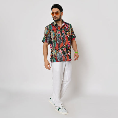 CHEETAH WATERMELON PRINTED SHIRT