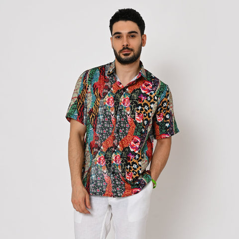 CHEETAH WATERMELON PRINTED SHIRT