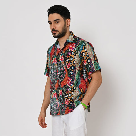 CHEETAH WATERMELON PRINTED SHIRT