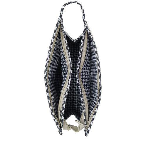 HEARTBEAT ELEGANCE PRINT TRIOZIP TOILETRY BAG