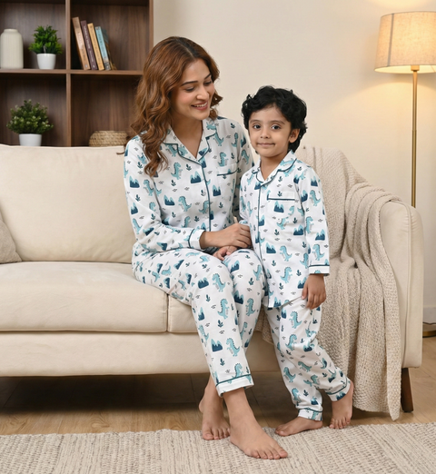 Dinosaur Printed Kids Night Suit