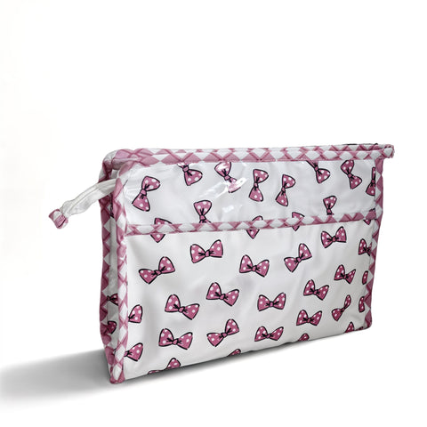 Classy Bow Print TrioZip Toiletry Bag