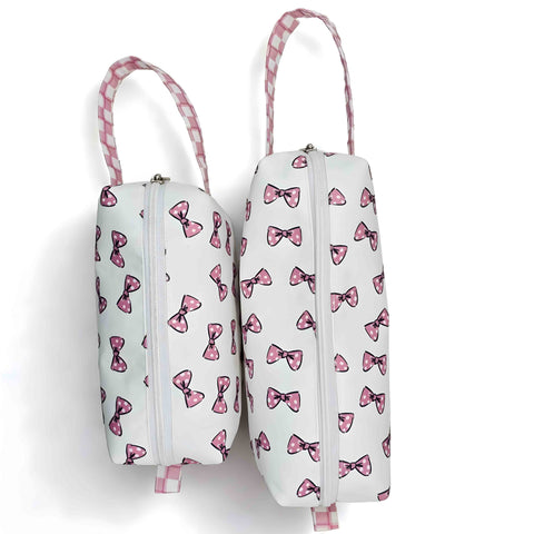 Classy Bow Print Maxi Pouch Set