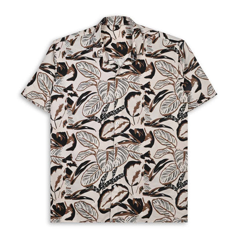 UNIQUE BROWN & BLACK FLORAL PRINTED SHIRT