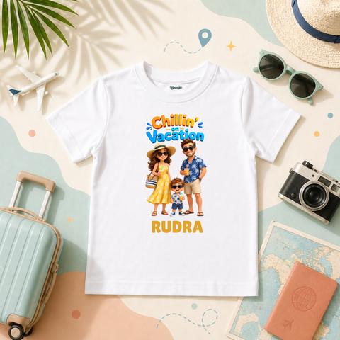 Chillin on Vacation Personalized Kids T-Shirt Family Holiday Theme