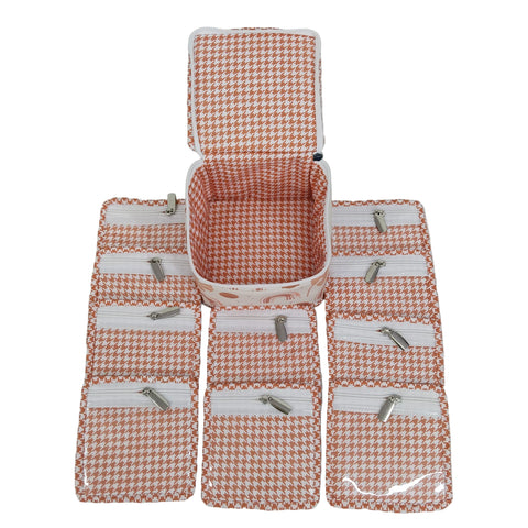 TERRACOTTA RAINBOWS PRINT EARRING ORGANIZER