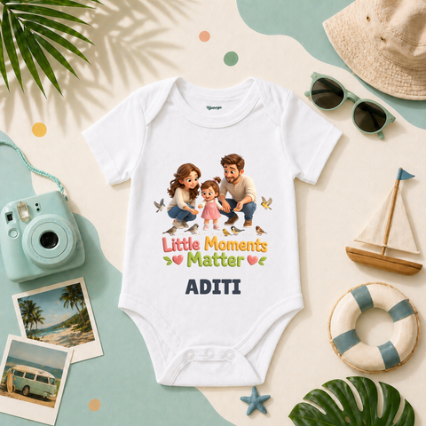 Little Moments Matter Personalized Kids Vacation T-Shirt Family Travel Design