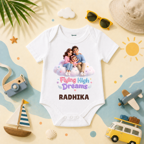 Flying High Dreams Personalized Kids T-Shirt Cute Family Vacation Design