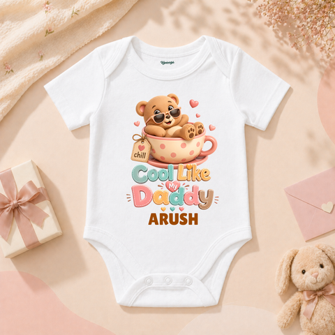 Adorable Teddy Bear In Cup Showing Cool Like Daddy Vibe