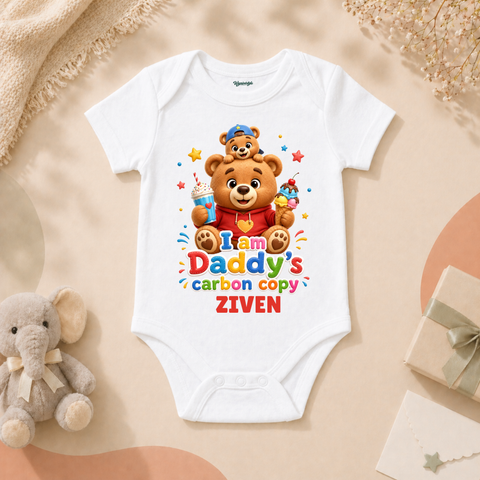 Adorable Bear Showing Little One As Daddy’s Cute Carbon Copy