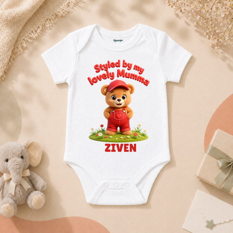 Styled By My Lovely Mumma Cute Teddy Bear Red Kids