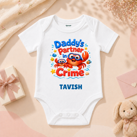 Adorable Daddy’s Partner In Crime Baby Crab Ocean Adventure