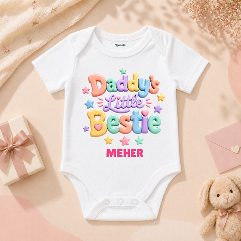 Daddy’s Little Bestie Colorful Cute Kids