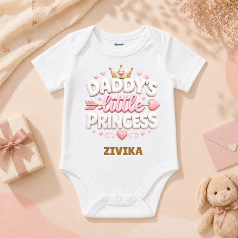 Daddy’s Little Princess Charming Heart And Crown