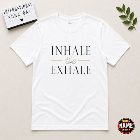Inhale & Exhale Yoga Day Tshirt