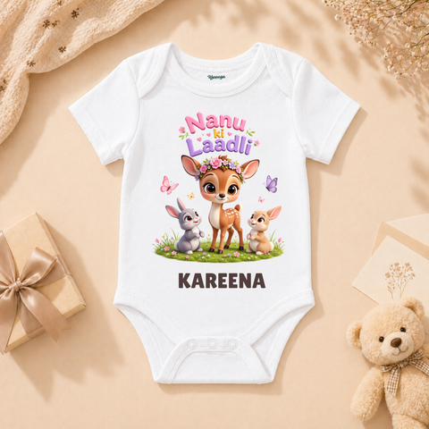 Nanu Ki Laadli Adorable Baby Deer With Bunny Friends In Floral Garden