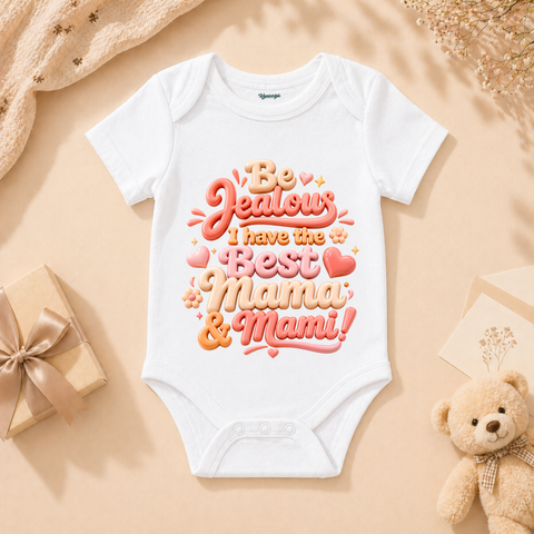 Don’t Make Me Call My Mamu Adorable Baby Onesie With Pink Retro Telephone