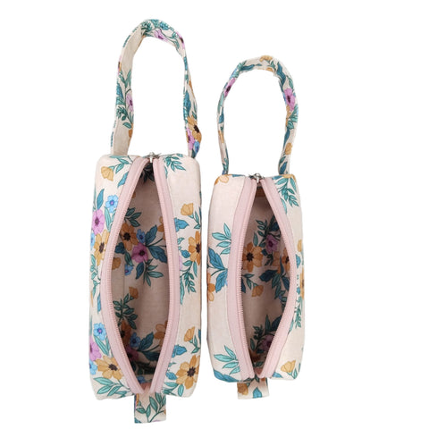 SUNRISE PETALS PRINT SMALL DUO POUCH SET