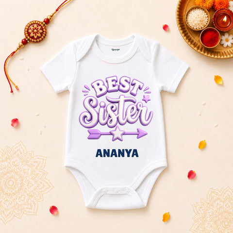 Best Sister Personalized Rakshabandhan Baby T-Shirt