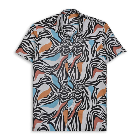 LIGHT COLOUR ZEBRA PRINTED SHIRT