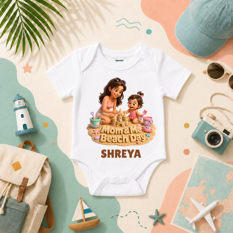 Mom And Me Beach Day Diya Cute Summer Sandcastle Fun Loving Moments Together