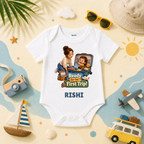 Ready For Our First Trip Cute Baby Travel Adventure Full Of Joy And Smiles