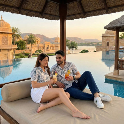 BIG LEAF ABSTRACT PRINTED SHIRT