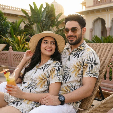 LIGHT COLOUR TROPICAL PRINTED SHIRT