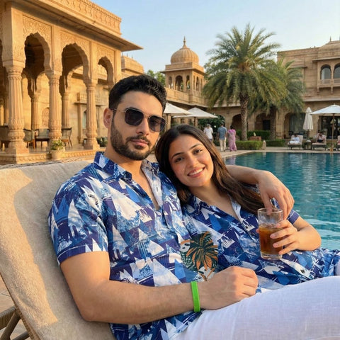 DARK COLOUR TRIANGLE SHAPE PRINTED SHIRT