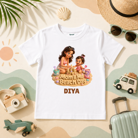 Mom And Me Beach Day Diya Cute Summer Sandcastle Fun Loving Moments Together